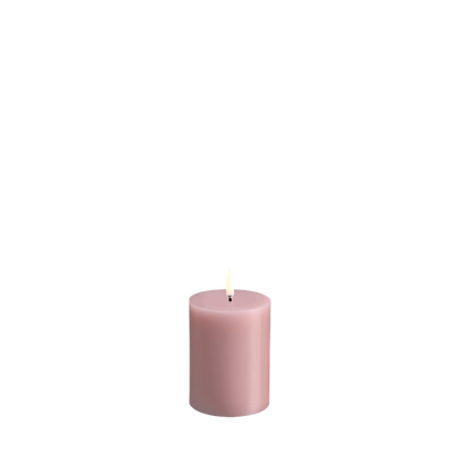 LED Pillar Candle Rose Powder 7.8x10.1 cm
