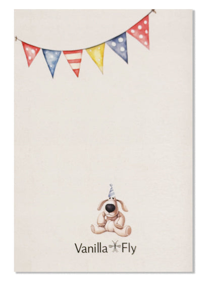 Glitterkort Happy Birthday Bear