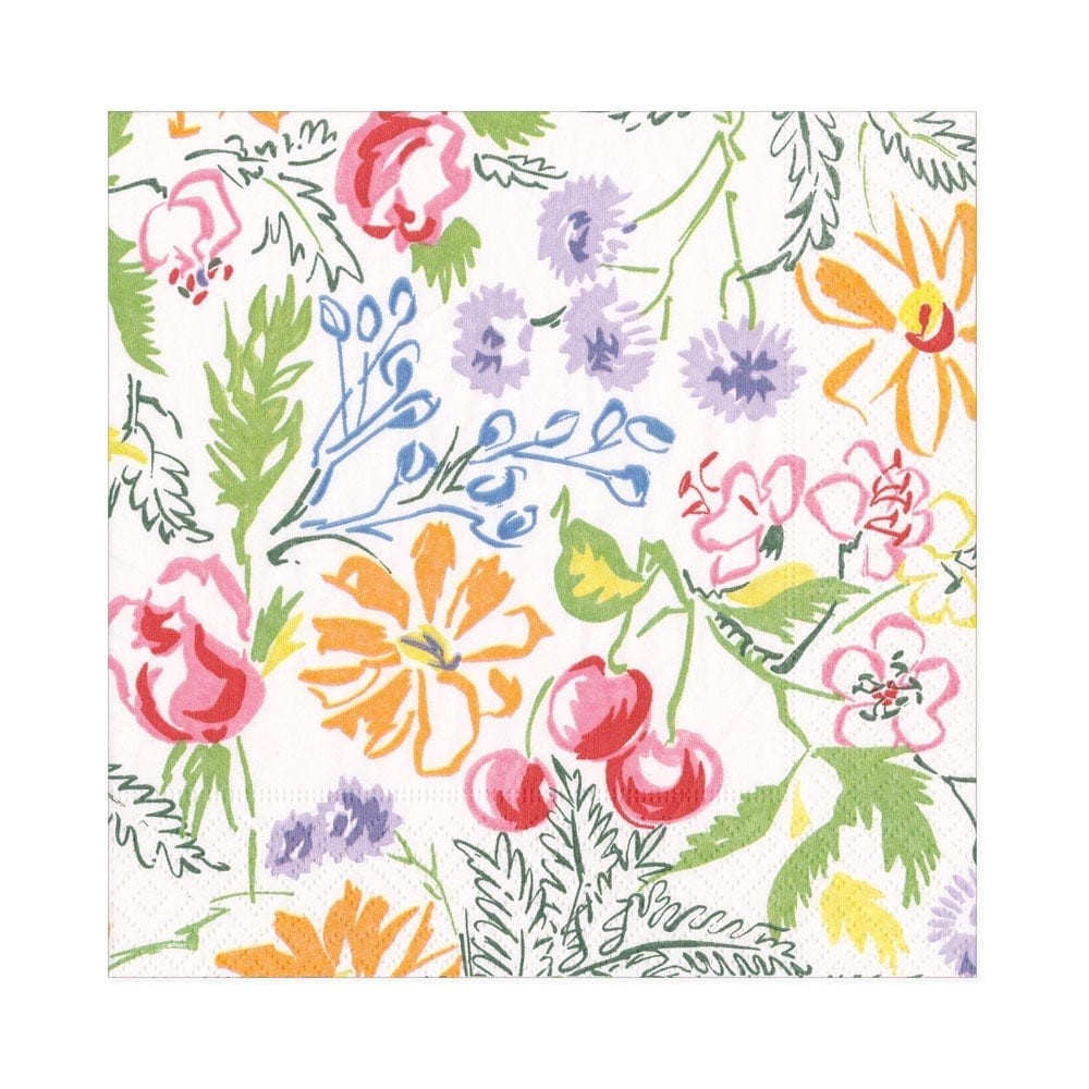 Napkin lunch cerise floral