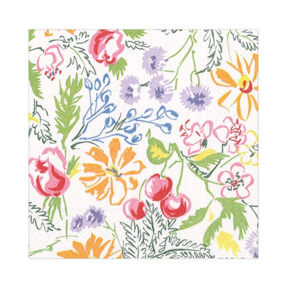Napkin lunch cerise floral