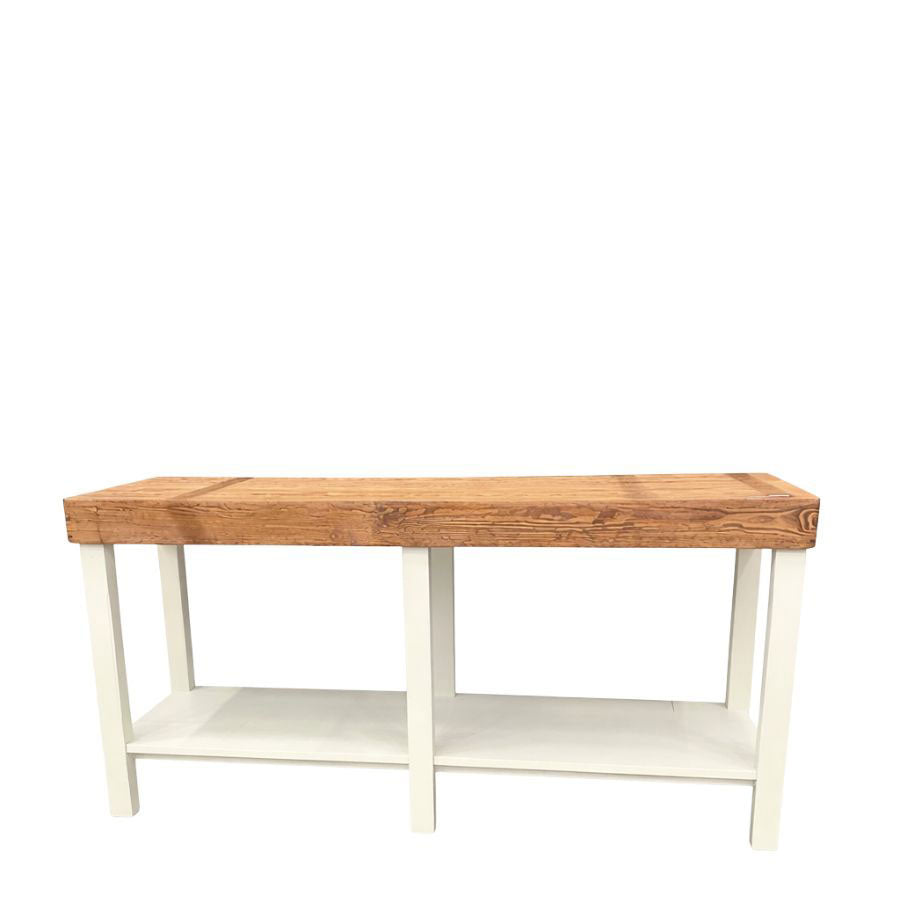 Sidebord Decor Table Small Kremhvit og valnøtt 45x170 cm