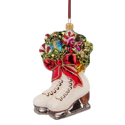 Juletrepynt Skates With Ribbon 14 cm