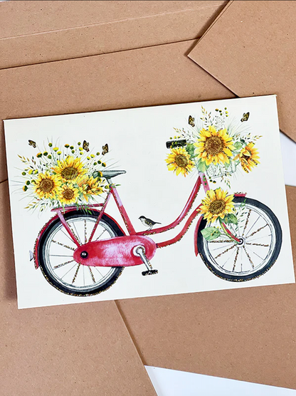 Glitterkort Bicycle