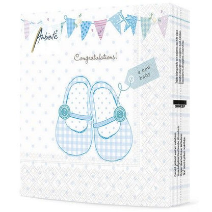 Napkin Lunch Baby Shoes blue