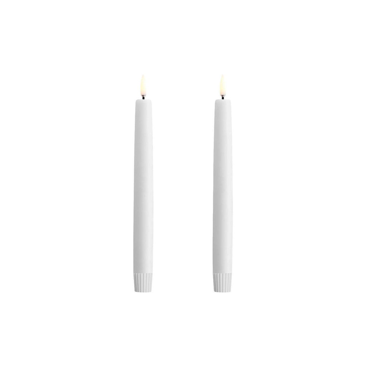 LED taper candle Nordic White 25 cm 2-pack