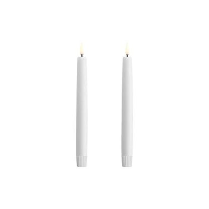LED taper candle Nordic White 25 cm 2-pack