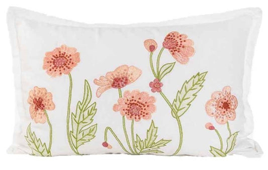 Putetrekk rosa blomster 40x60 cm