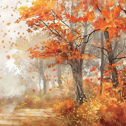 Serviett lunch Autumn tree