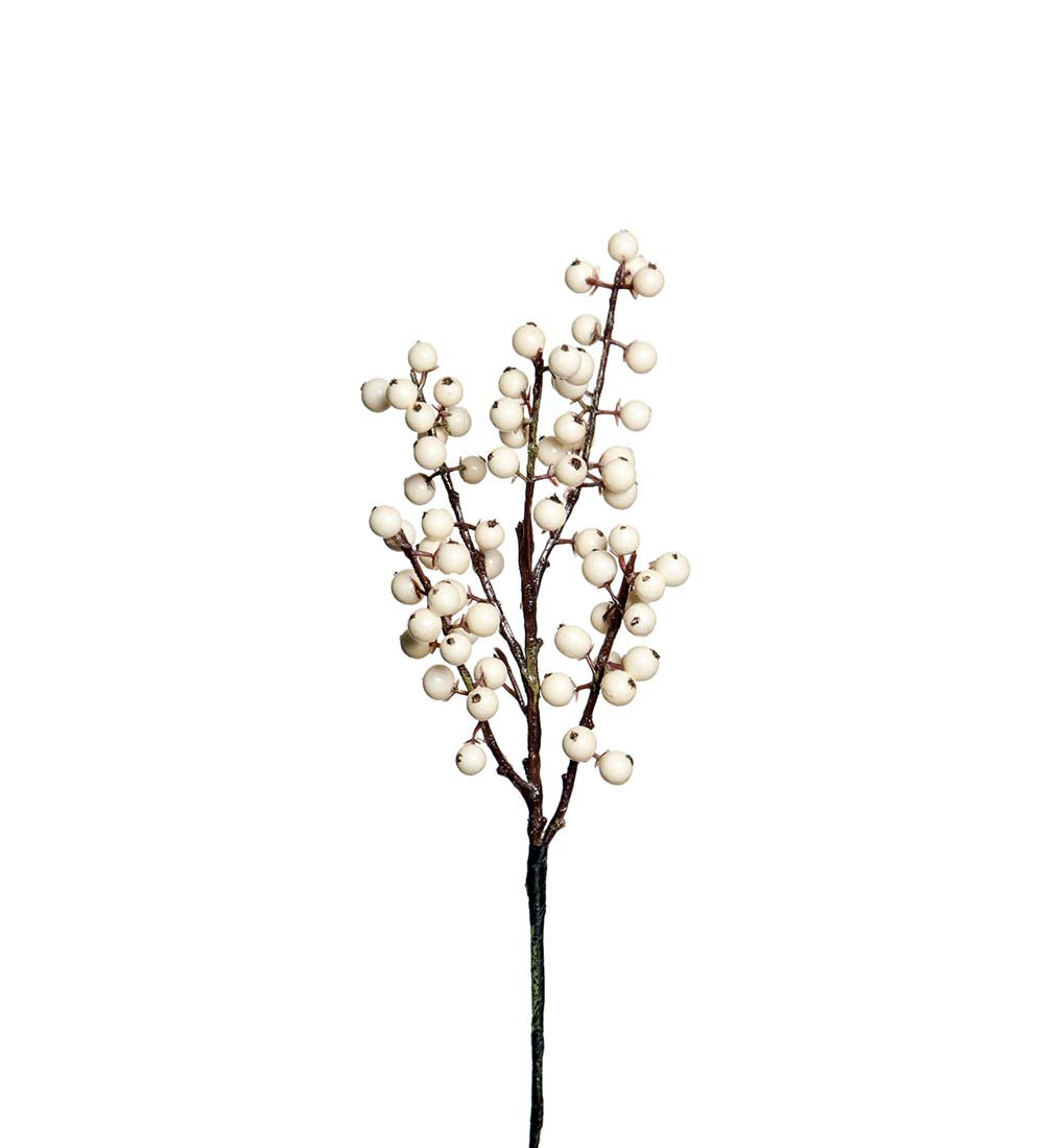 Berry branch white 35 cm
