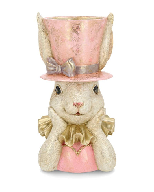 Byst kanin hatt sirkus rosa 34 cm