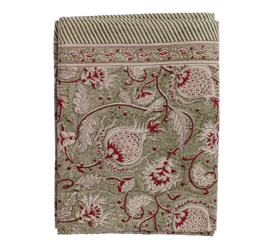Tablecloth Pomegranate Green 150x350 cm