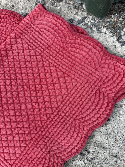 Spisebrikke velour Raddish Red 35x50 cm