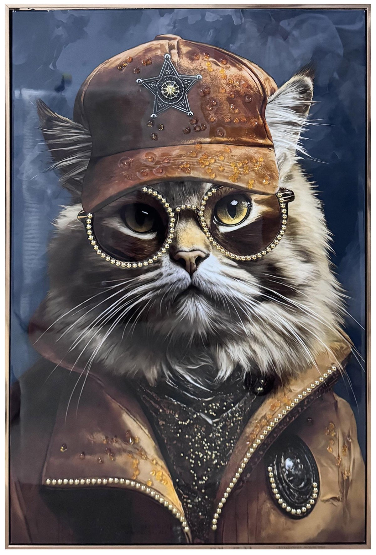 Canvas print cat sheriff 62x92 cm