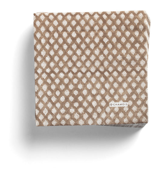 Servietter Medallion Light Brown 40x40 cm