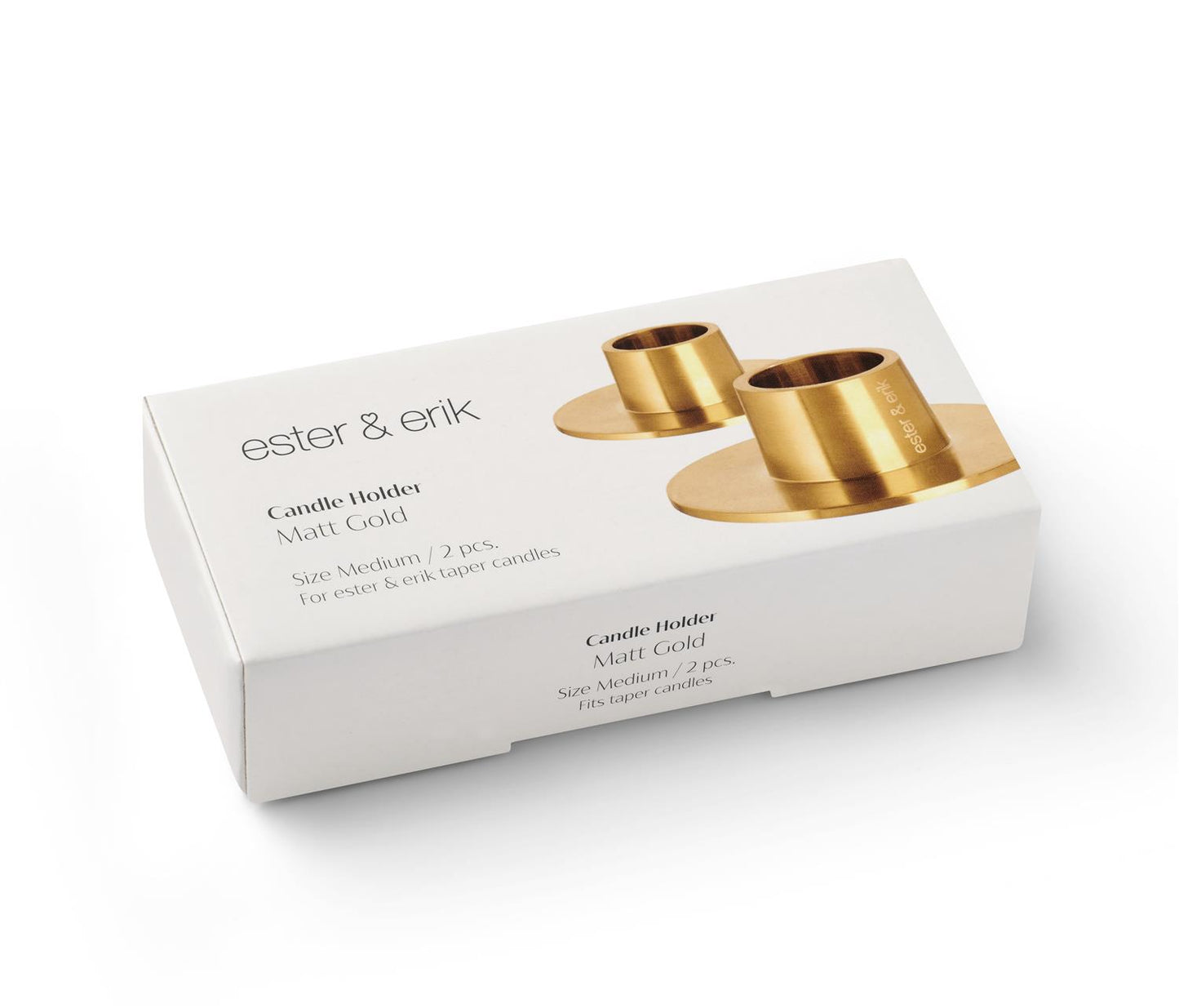 Candle Holder Brushed Gold S/2