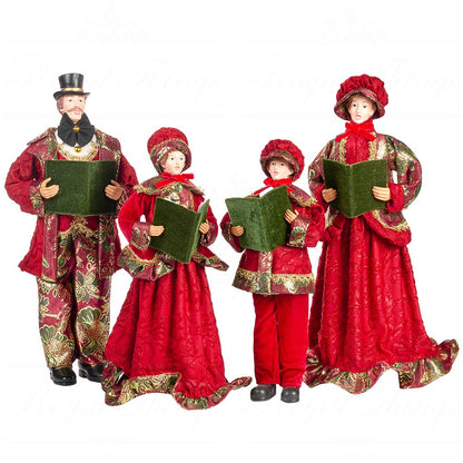 Dekor julekor familie rød 53 cm S/4
