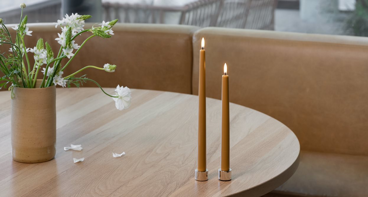 LED taper candle white 2.3x16.4 cm