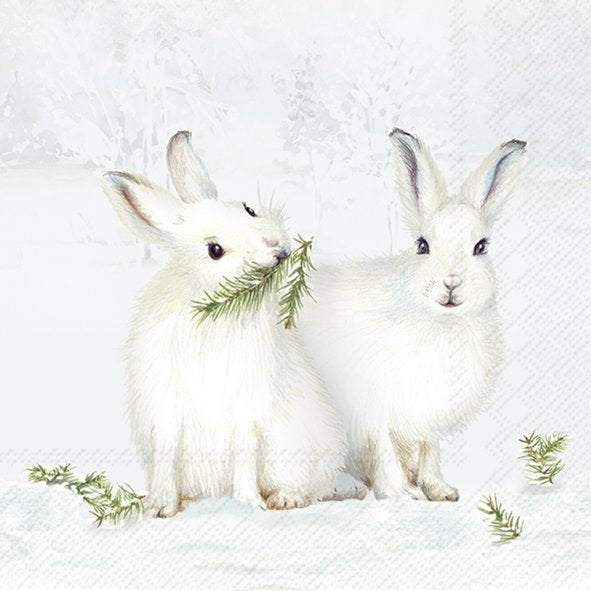 Napkin lunch snow rabbits
