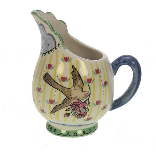 Mugge gul med fugl 12 cm
