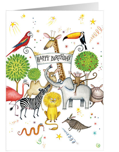Card with envelope Animal kingdom birthday