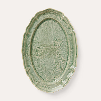 Serveringsfat ovalt 49x32 cm Antique