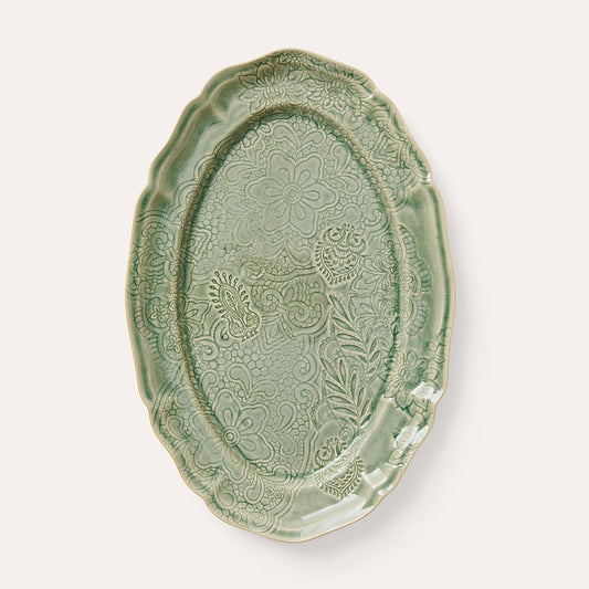 Serveringsfat ovalt 49x32 cm Antique