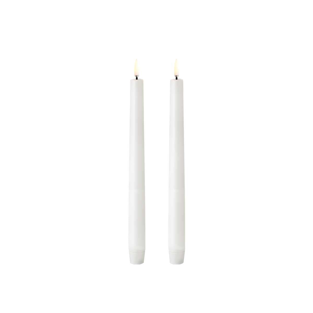 LED taper candle Nordic White 25 cm 2-pack