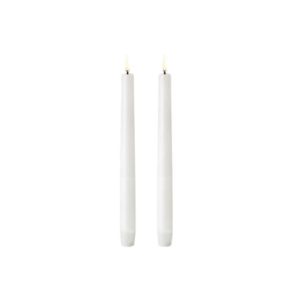 LED taper candle Nordic White 25 cm 2-pack