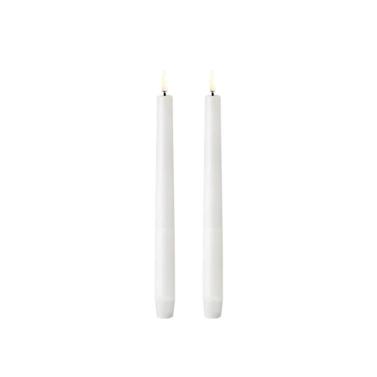 LED taper candle Nordic White 25 cm 2-pack