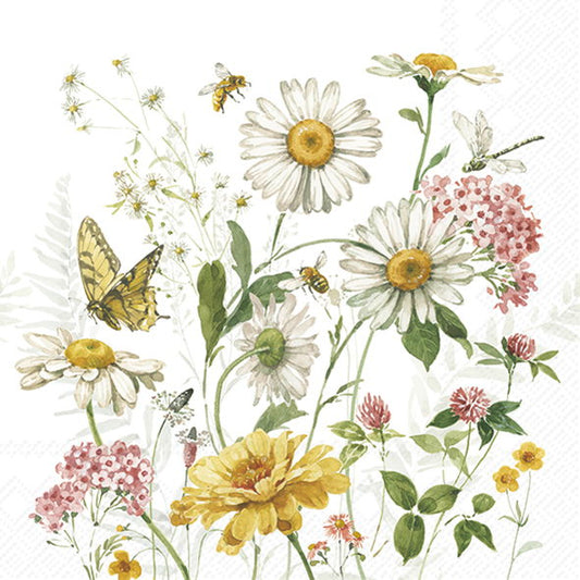 Serviett lunch Wildflower and Butterfly