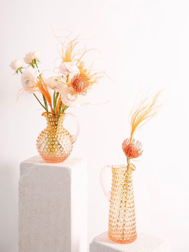 Hobnail karaffel 1L Sunrise
