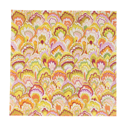 Napkin lunch Marbled ceramic raspberry & Chartreuse