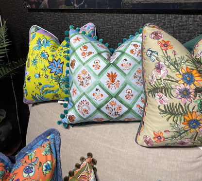 Putetrekk Lucia ciel 45x45 cm