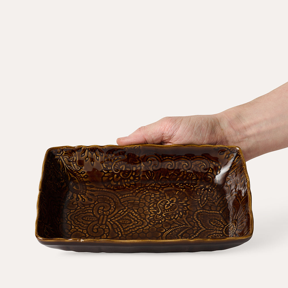 Ovenproof dish 23x15 cm Coffee