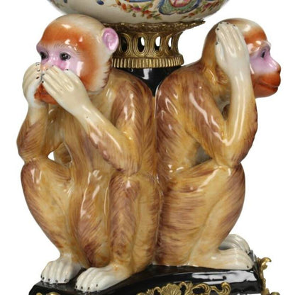 Decorative bowl monkey 43 cm