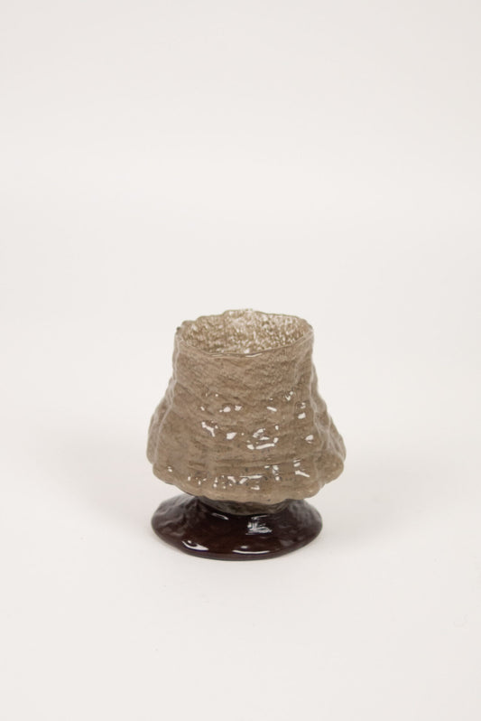 Telysholder Kiva taupe 15 cm