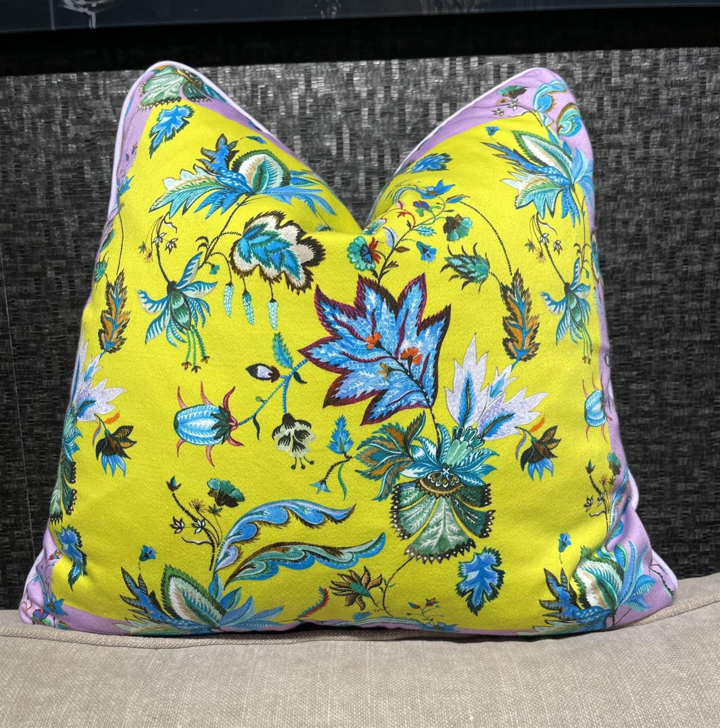 Putetrekk Cymone lime 45x45 cm