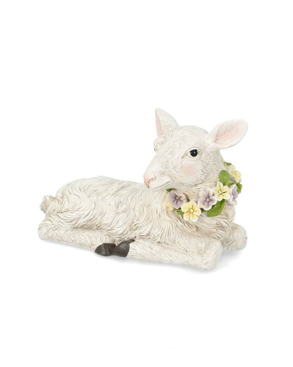 Sau med blomsterkrans 13 cm