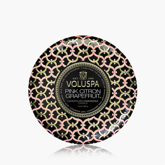 Pink Citron Grapefruit 3-Wick Tin Candle 40 Hours