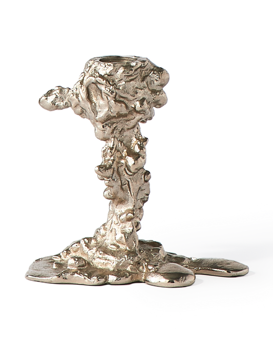 Lysestake Drip sølv 14 cm