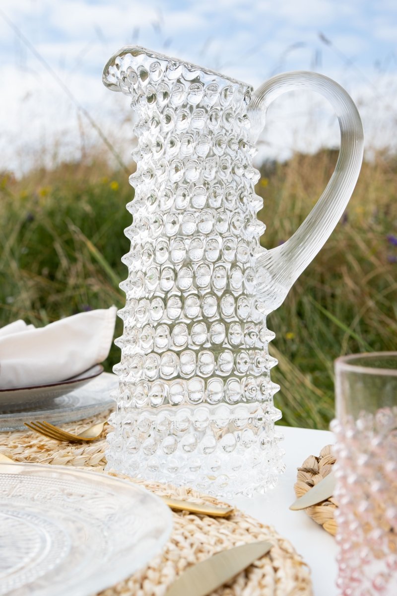 Hobnail karaffel 1L Clear