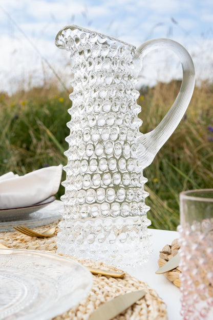 Hobnail karaffel 1L Clear