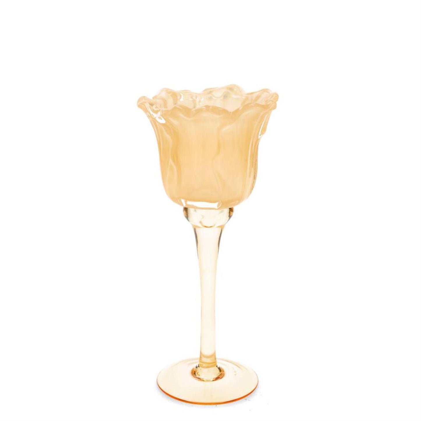 Telysholder tulipan aprikos 23 cm