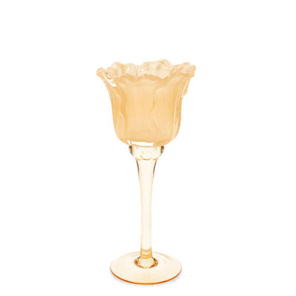 Telysholder tulipan aprikos 23 cm