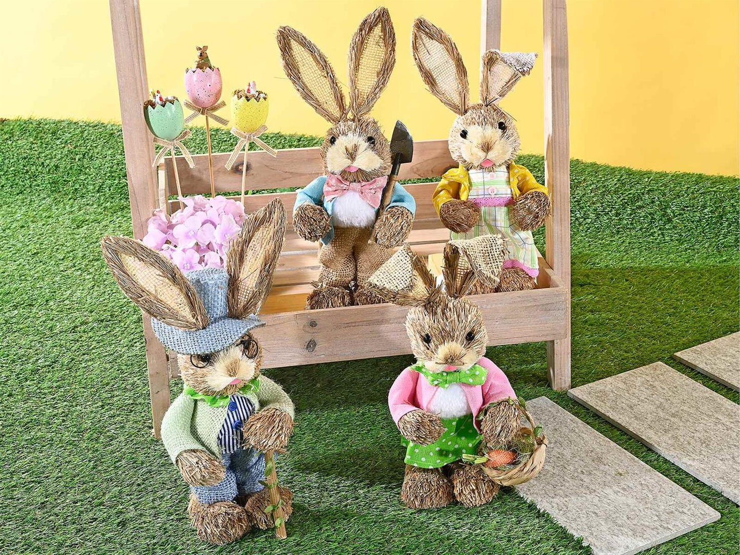 Påskekanin gul 33 cm