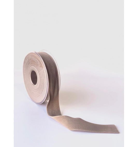 Dekorbånd velour Dove Grey 25 mm