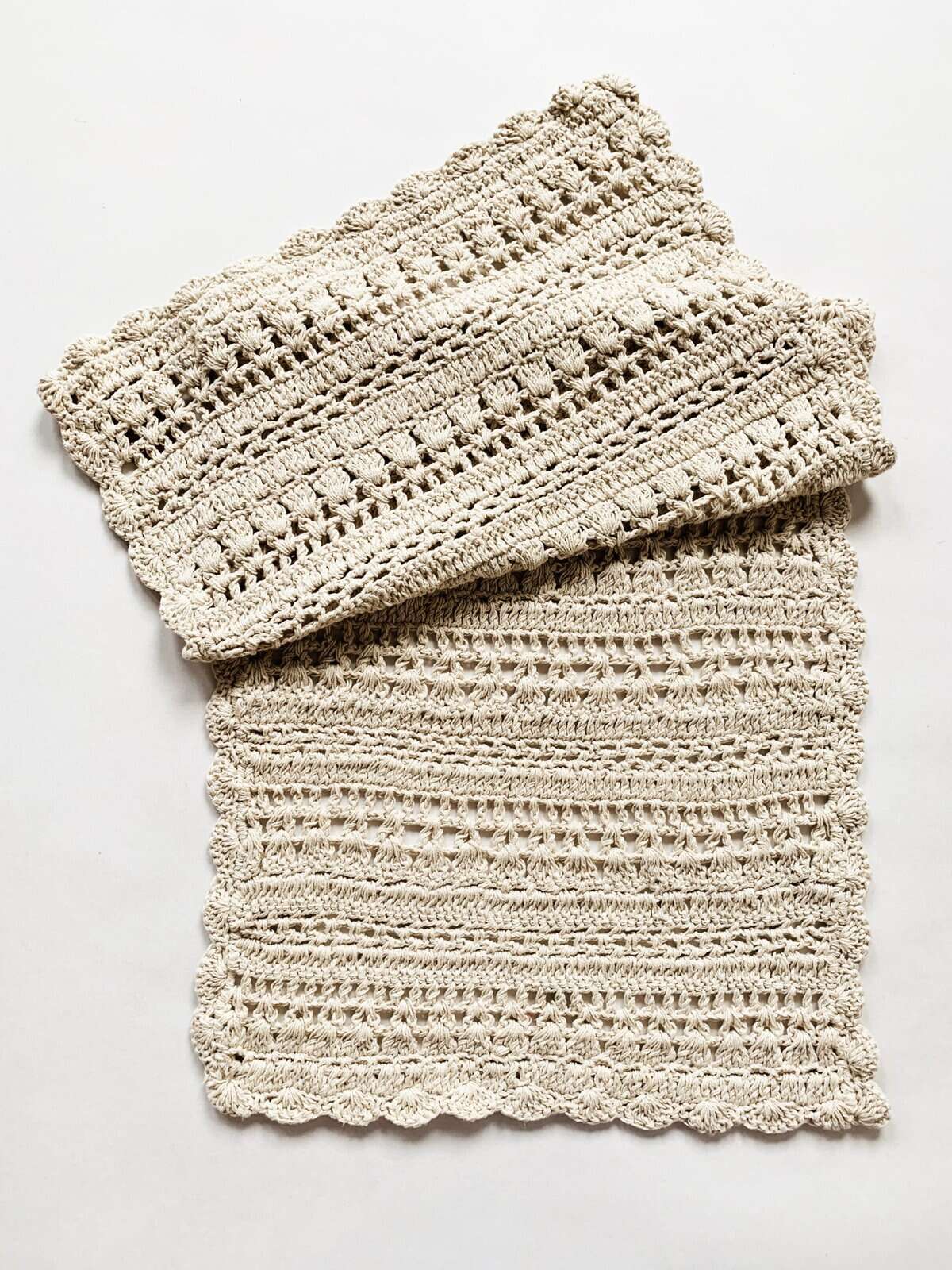 Løper heklet 30x80 cm