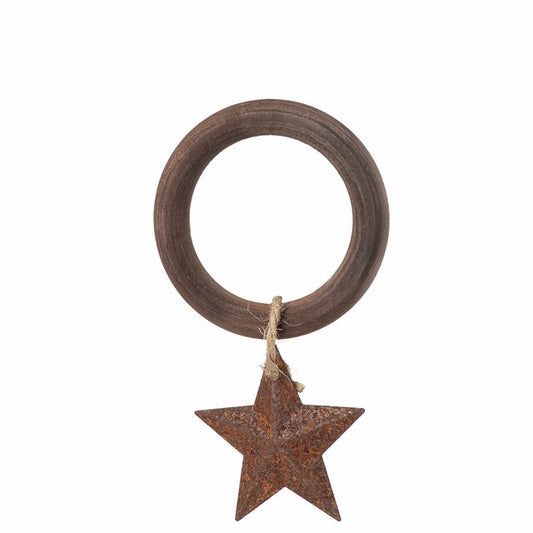 Napkin ring star natural 4 pcs