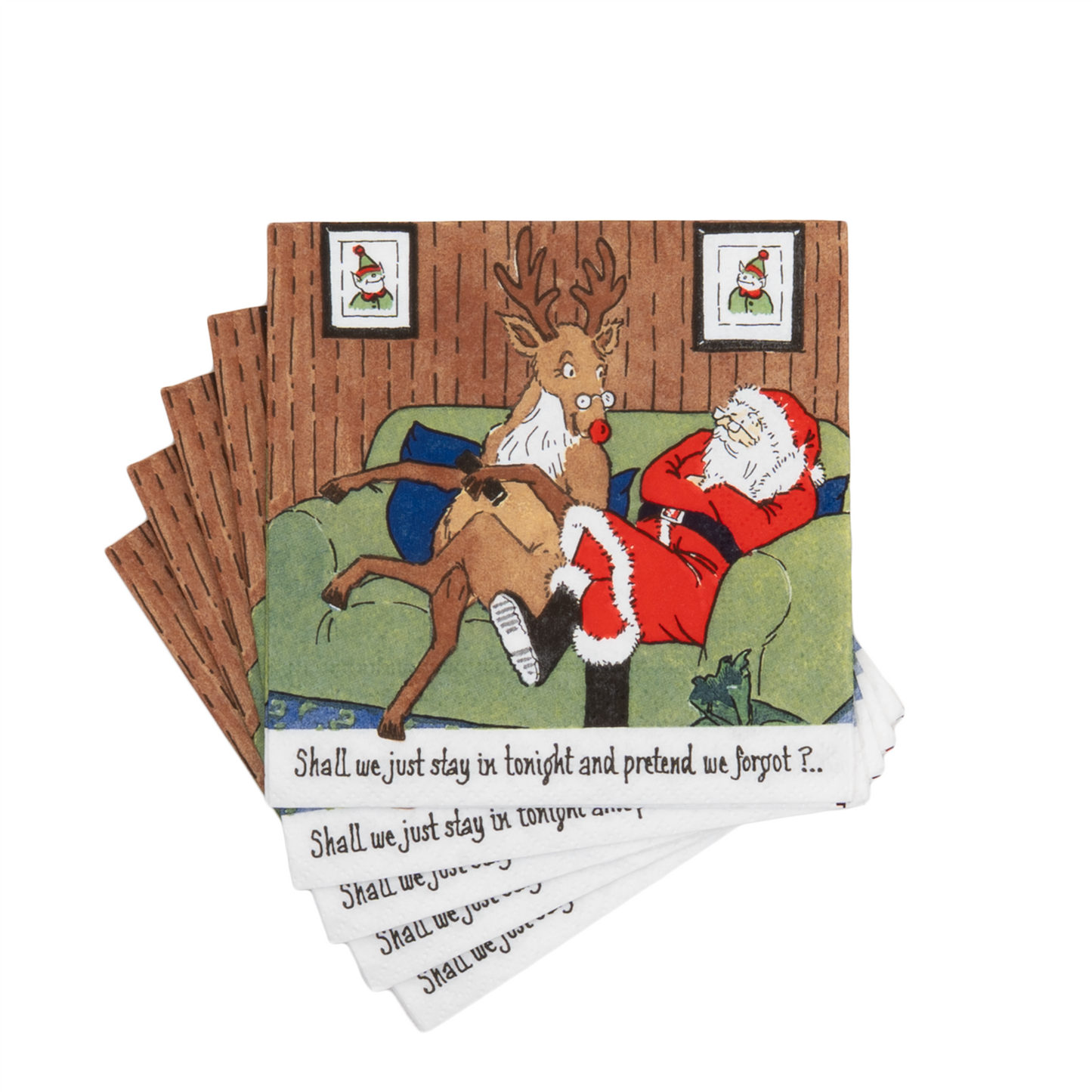 Napkin coffee Santa at Home