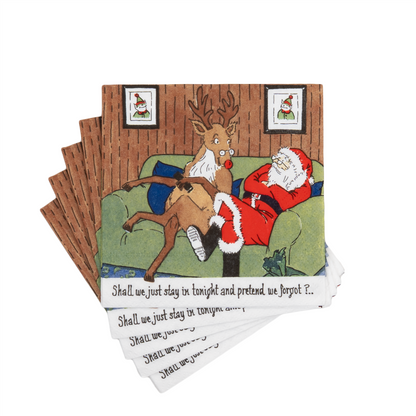 Napkin coffee Santa at Home